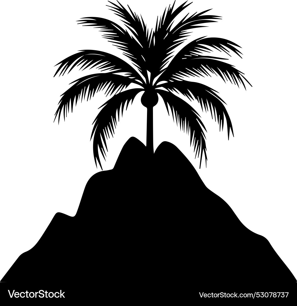 Mountain and tree image designed for multipurpose Vector Image