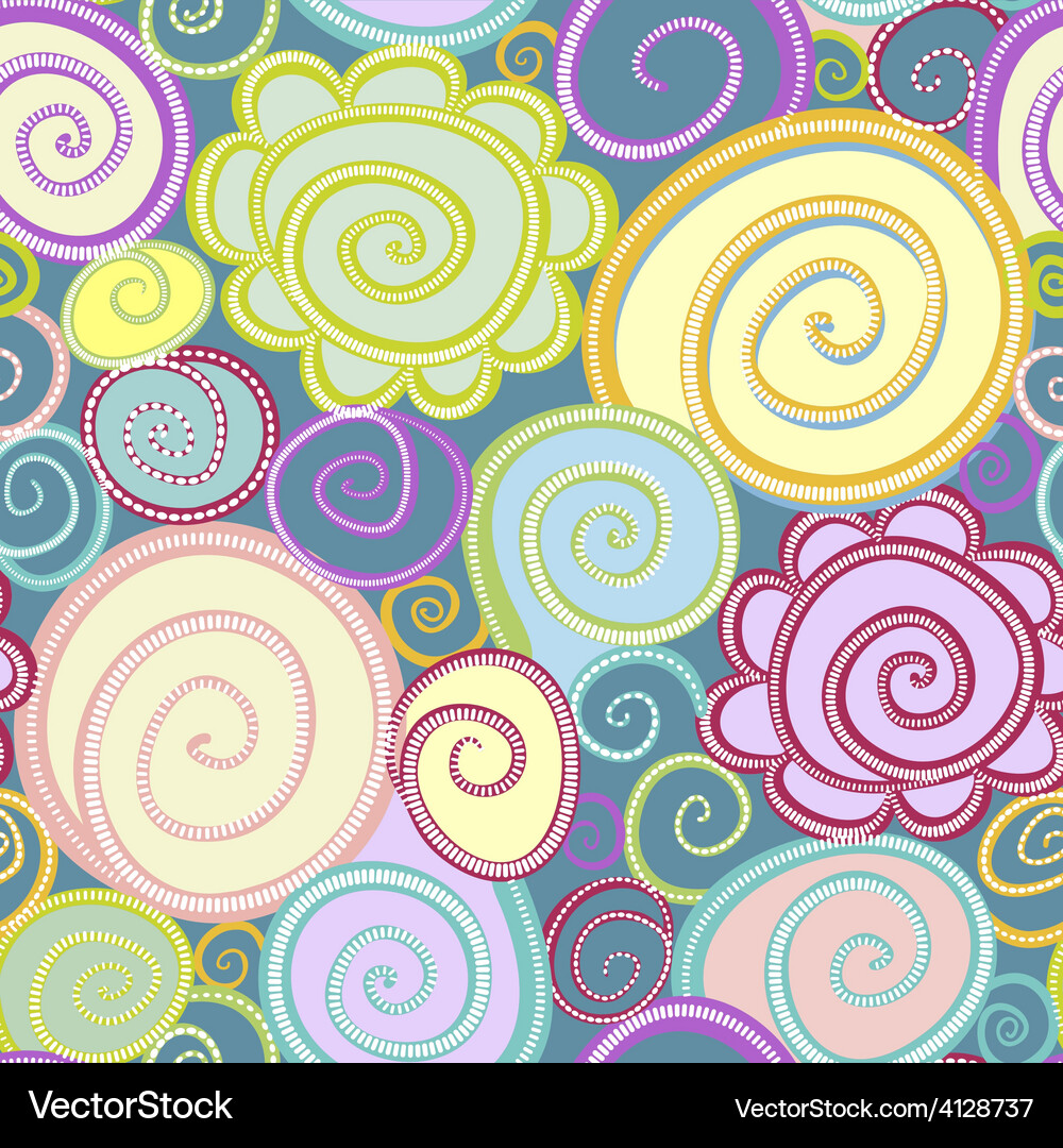 Seamless abstract curly wave pattern Vector Image