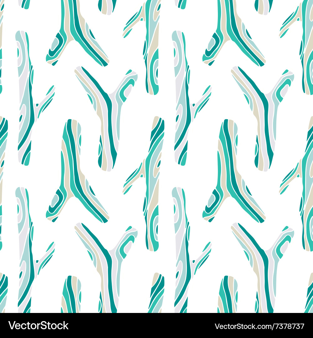 Seamless pattern with nature objects vector image