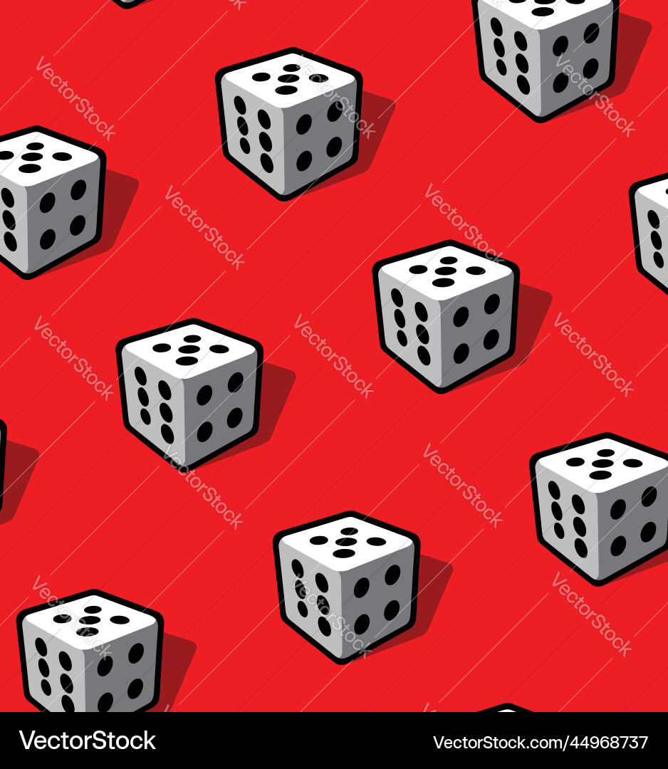 Yellow background dice line pattern Yellow background dice line pattern vector image