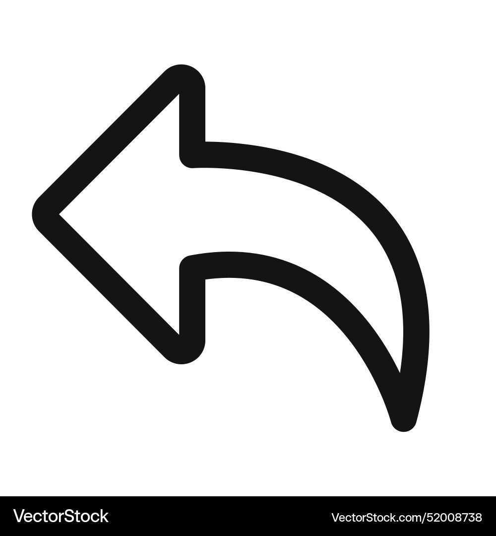 Action undo icon ideal for reversing changes vector image