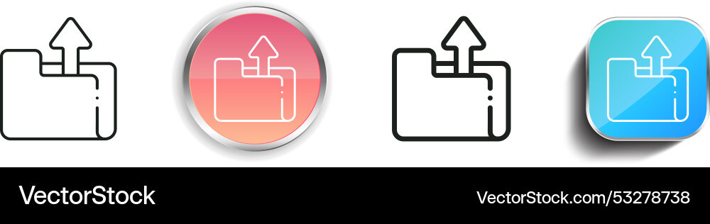 Data storage icon thin linear regular and button Vector Image