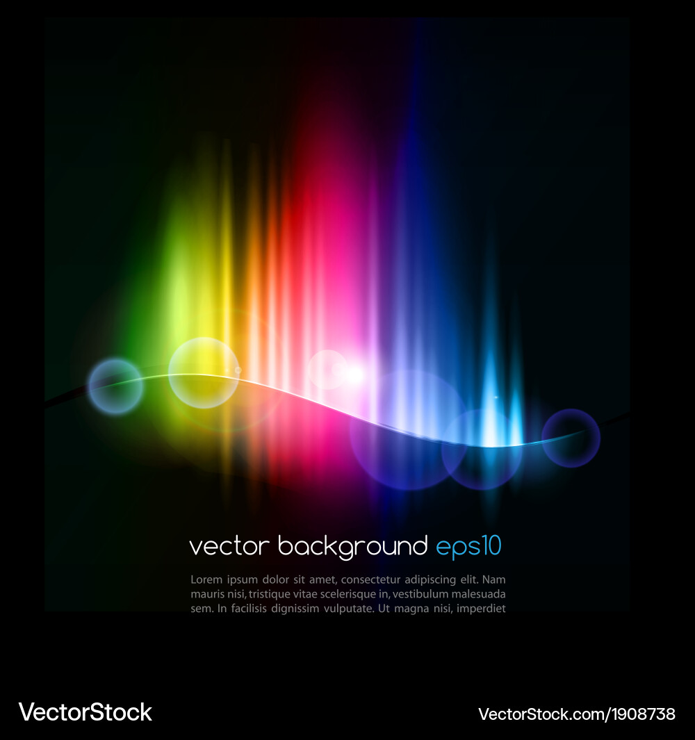 Dynamic Light Spectrum Background vector image