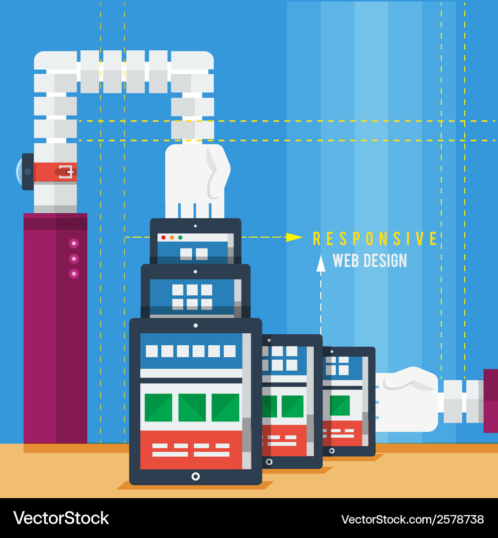 Responsive web design concept Vector Image
