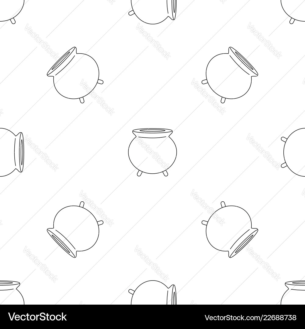 Retro cauldron pattern seamless Retro cauldron pattern seamless vector image