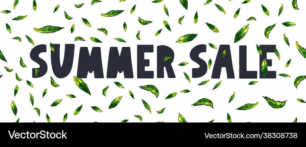 Sommerverkaufsbanner mit Blumenbrief Sommerverkaufsbanner mit Blumenbrief vektorbild