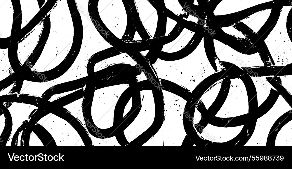 Abstract black and white loop pattern Abstract black and white loop pattern Vector Image