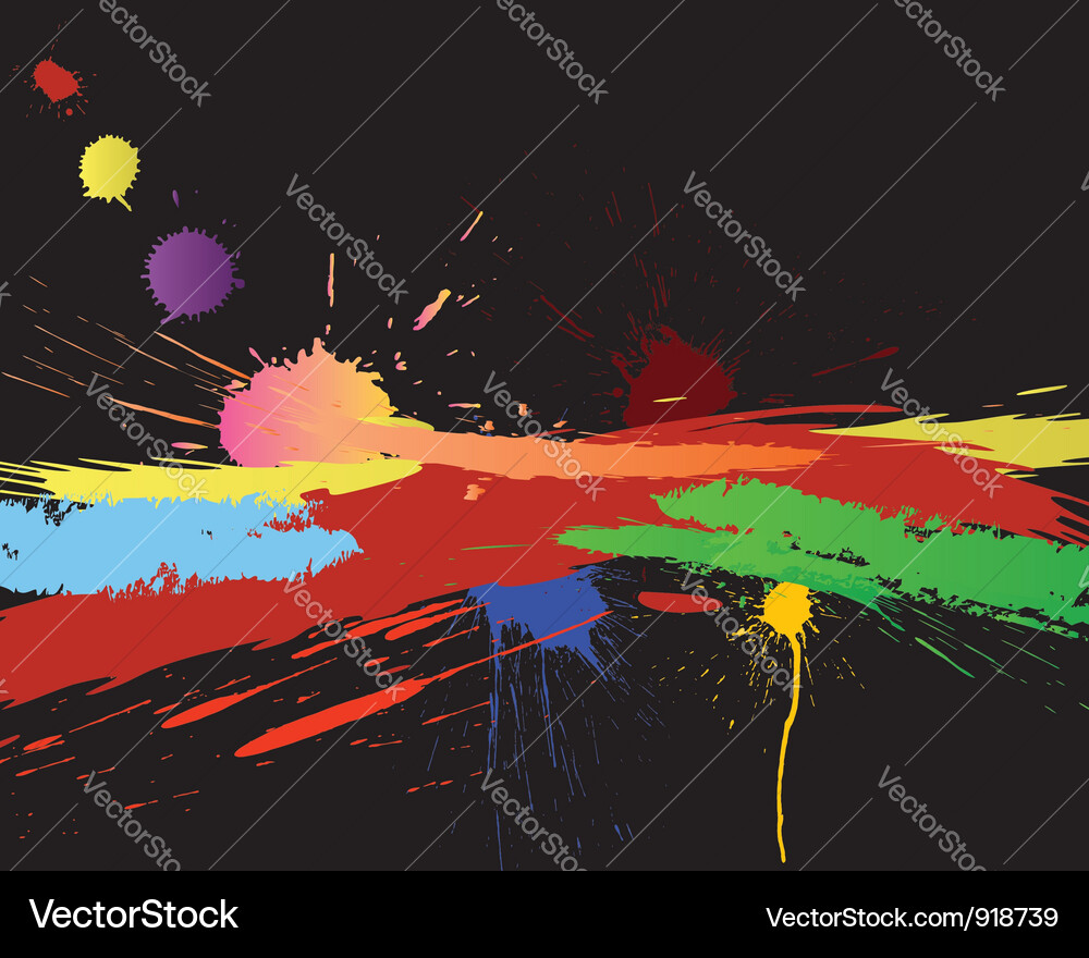 Abstract Color Splatter Background vector image