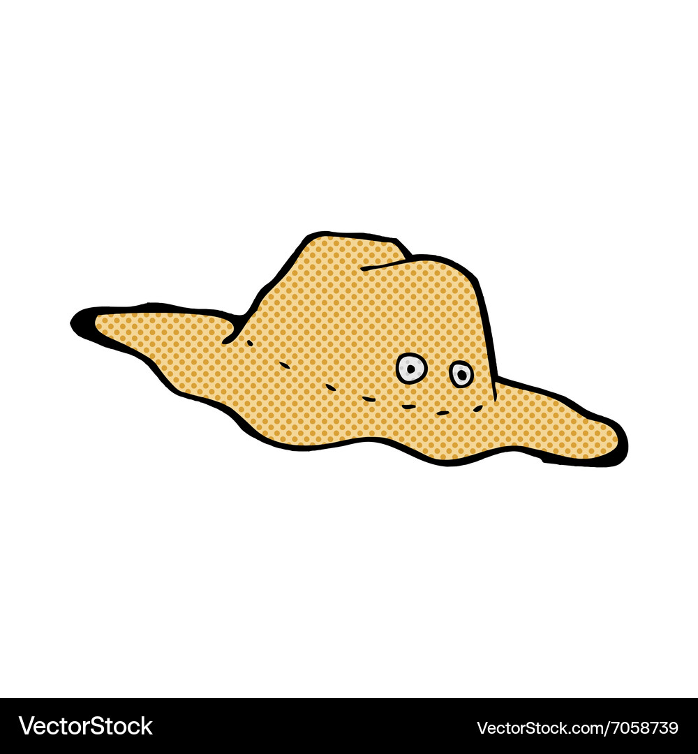 Comic cartoon old australian hat Vector Image