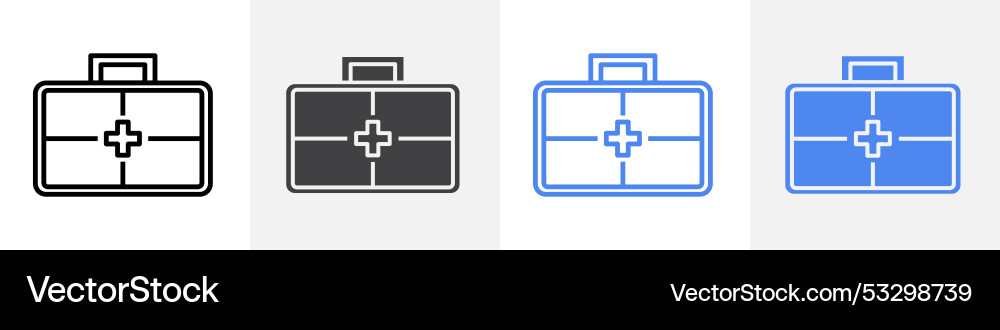 First aid kit icon set use for web ui or app Vector Image
