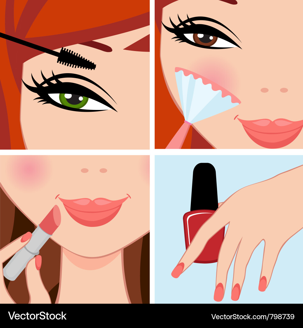 Makeup Set Collection Vector Image