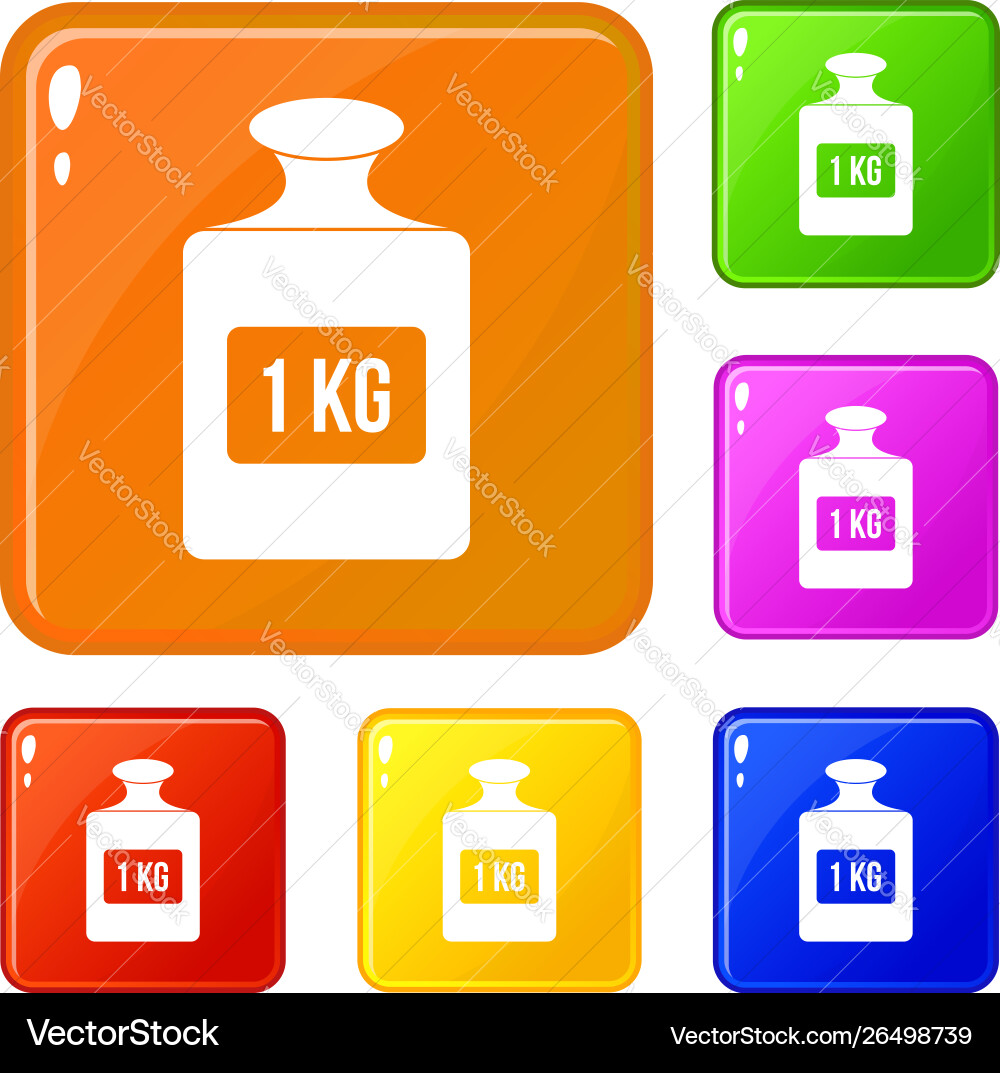 One kilogram weight pattern simple style One kilogram weight pattern simple style vector image