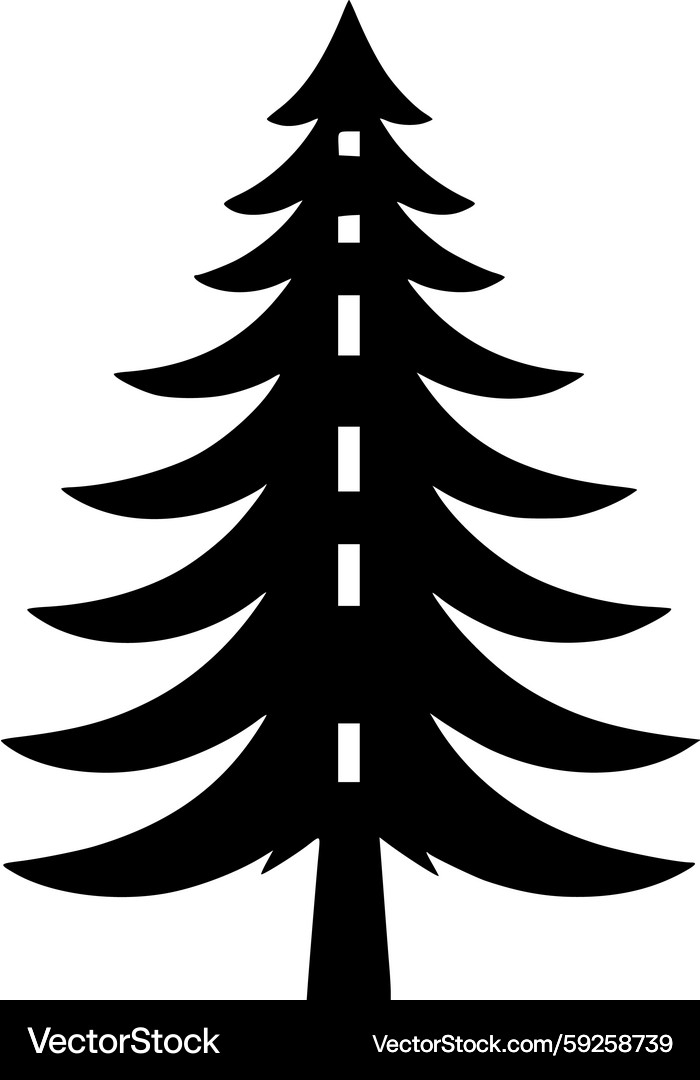 Pine Tree Silhouette – Royalty-Free Vector | VectorStock