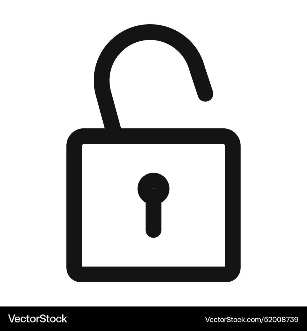 Security unlock icon perfect for access Security unlock icon perfect for access vector image