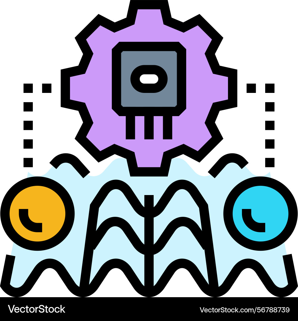 Simulator quantum computer color icon Simulator quantum computer color icon vector image