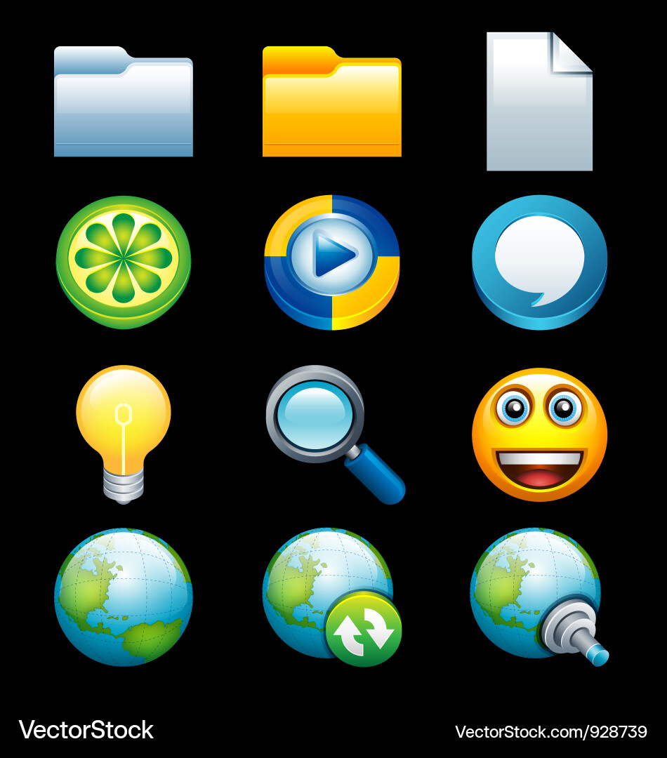 Smooth Icons - Flat Style Vector Image
