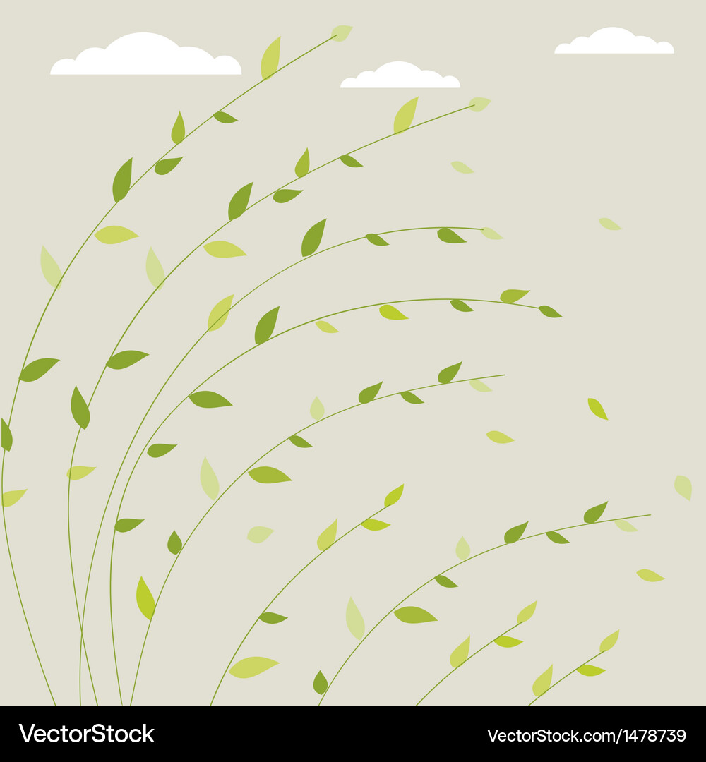 Spring Tree Branches Background Vector Image