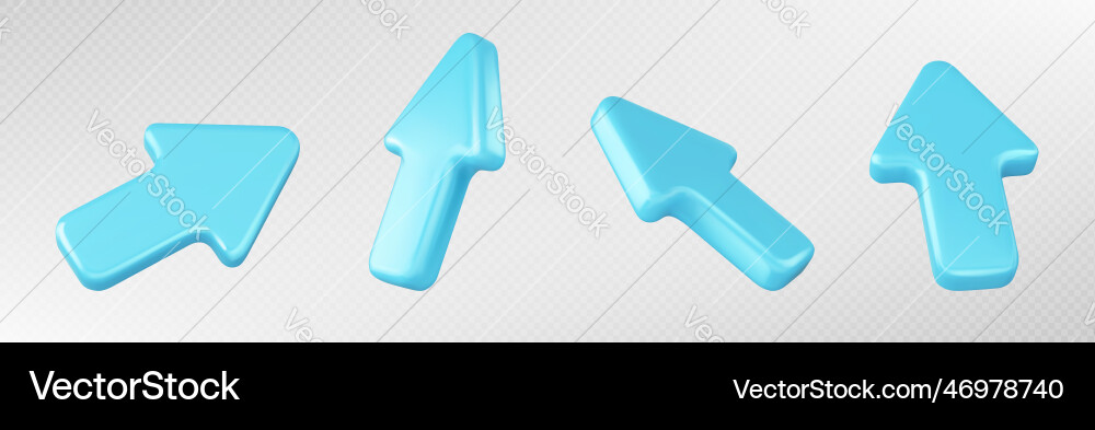 3d Maus Pfeil Cursor Symbol zu klicken vektorbild