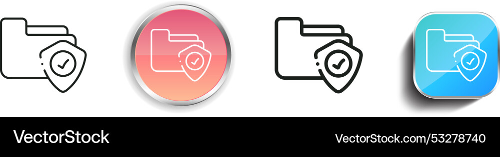 Data storage icon thin linear regular and button Data storage icon thin linear regular and button Vector Image