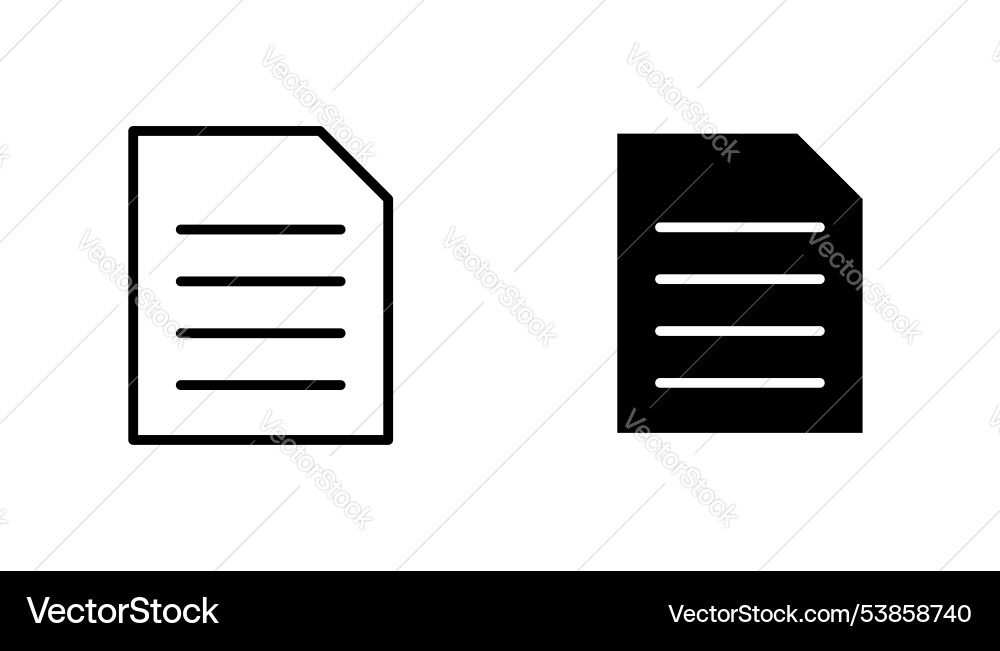 Document icon set Vector Image