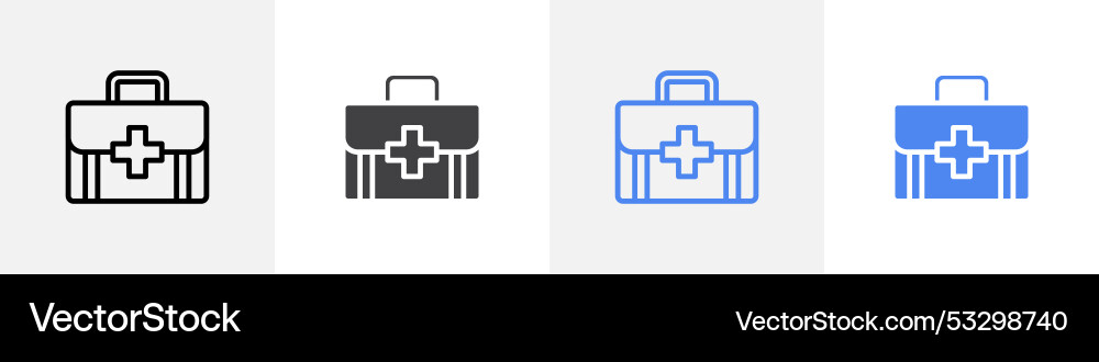 First aid kit icon set use for web ui or app Vector Image