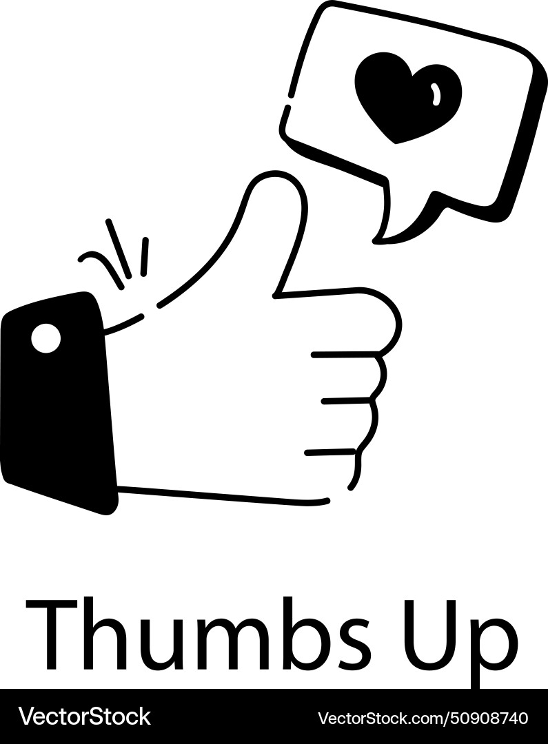 Thumbs up Royalty Free Vector Image - VectorStock