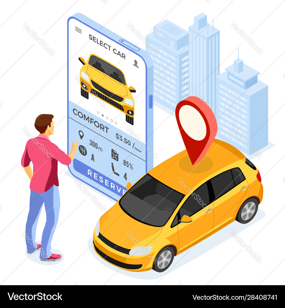 Car sharing service concept Car sharing service concept vector image