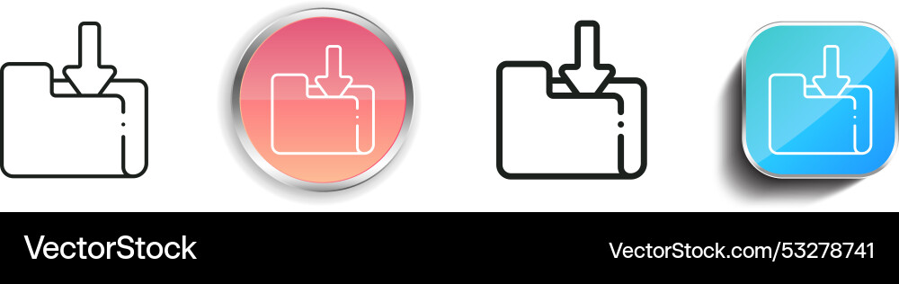 Data storage icon thin linear regular and button Data storage icon thin linear regular and button Vector Image
