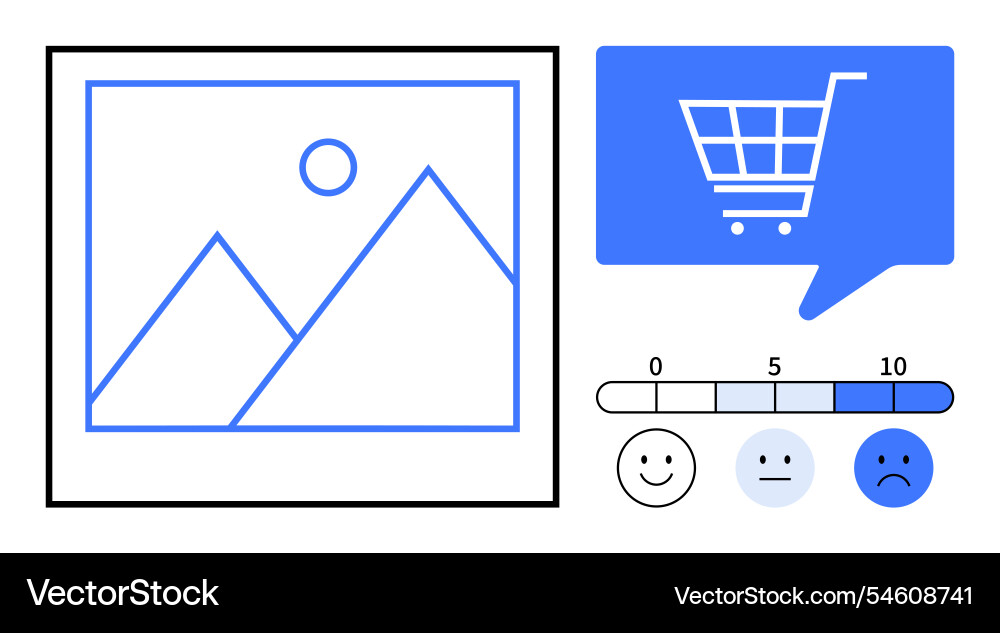 E-commerce feedback with rating scale E-commerce feedback with rating scale vector image