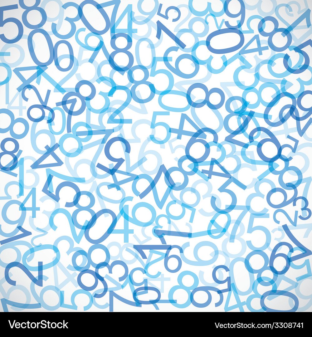 Random Number Background Vector Image