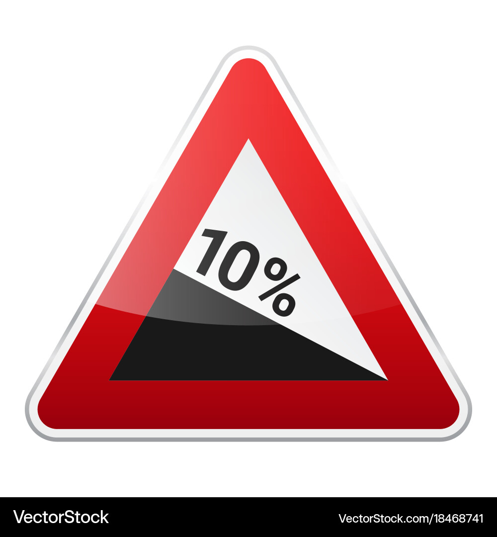 Road red sign on white background traffic vector image