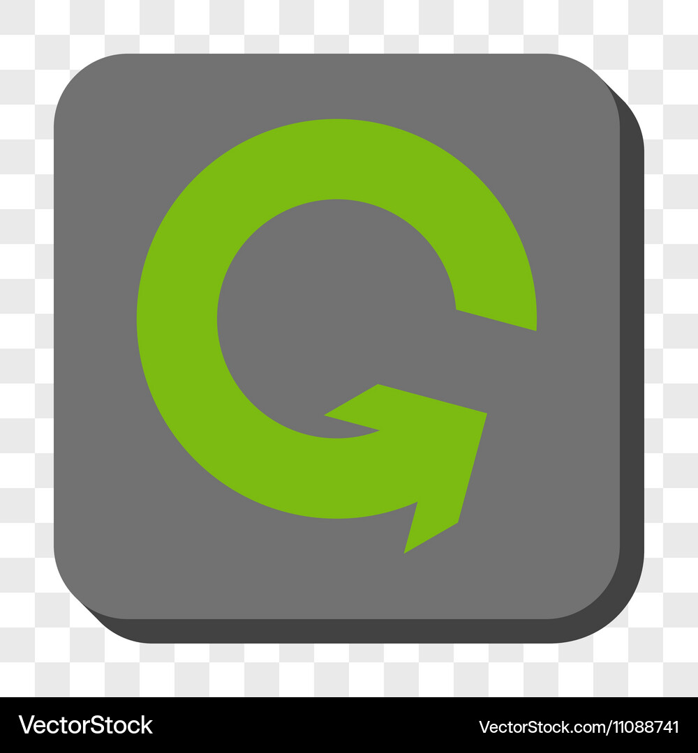 Rotate ccw rounded square button Vector Image