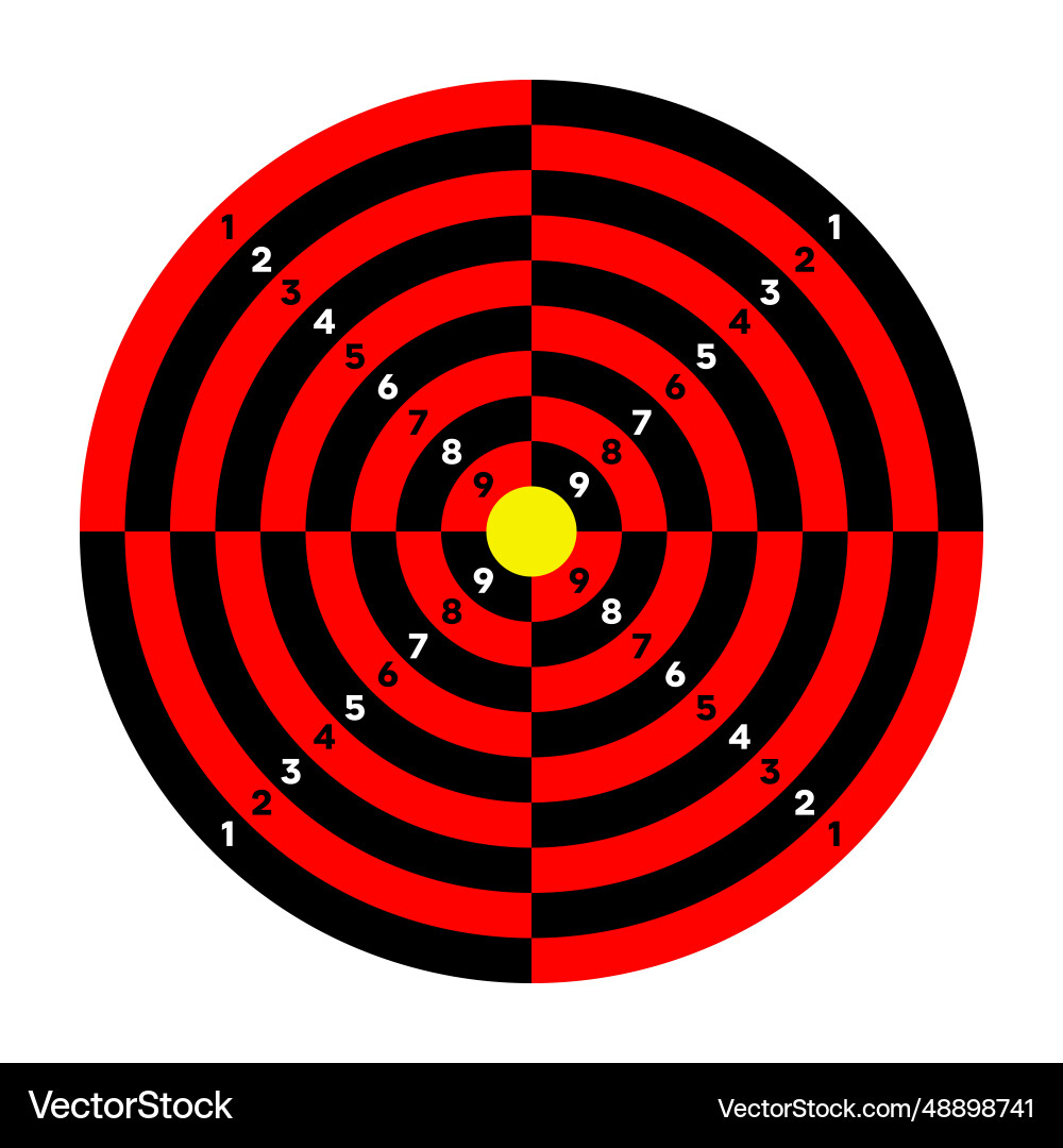 Shooting range paper target with divisions marks Shooting range paper target with divisions marks Vector Image