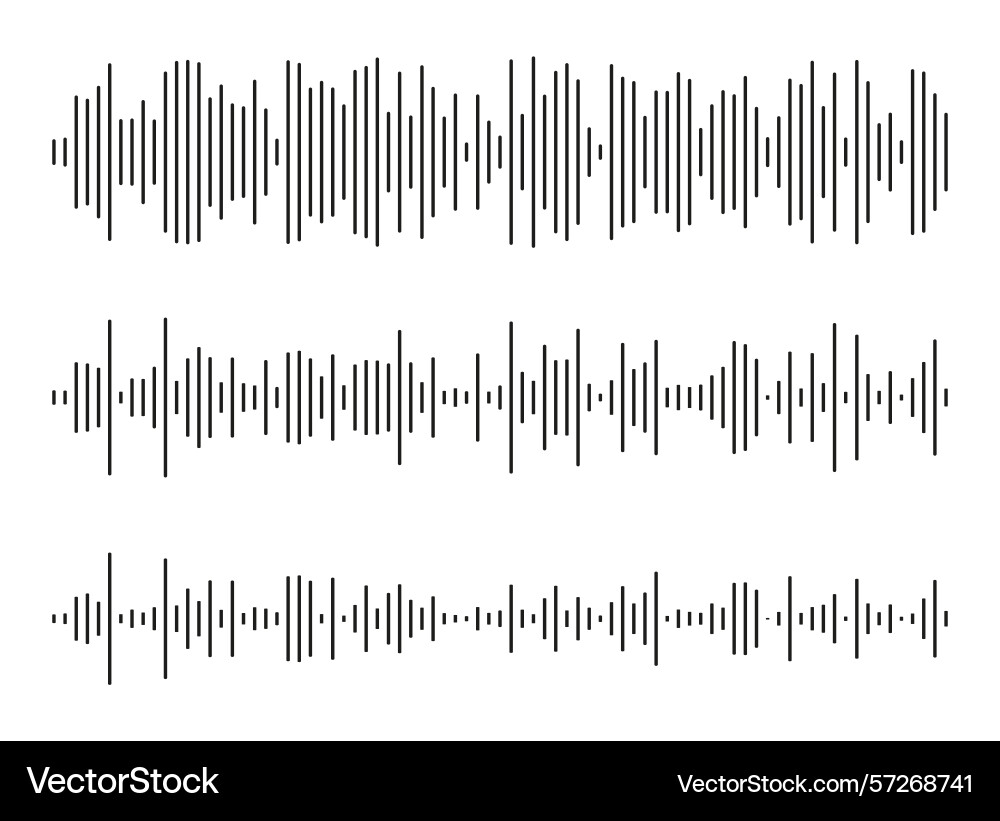 Voice message patterns equalizer symbol audio Voice message patterns equalizer symbol audio vector image