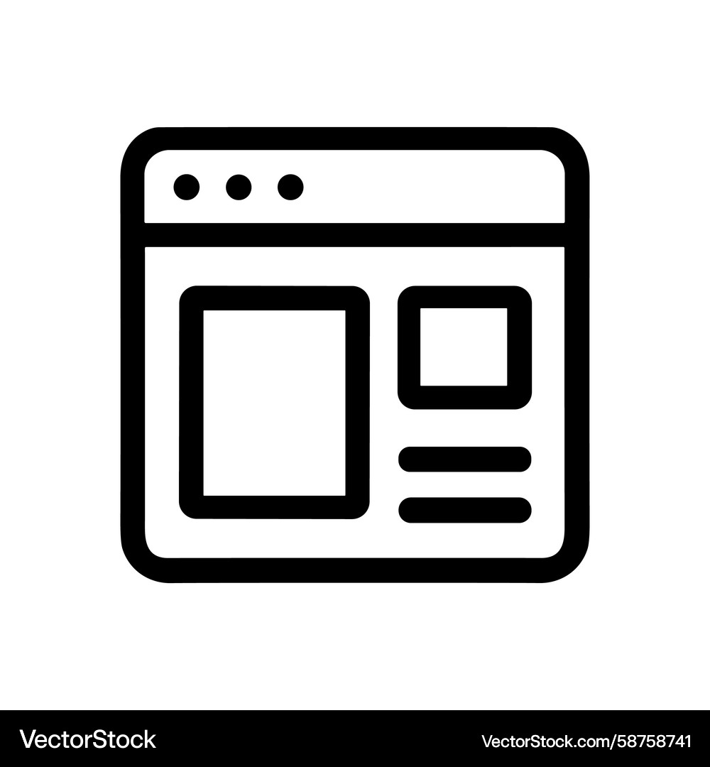 Website Content Blocks Icon Vector Image
