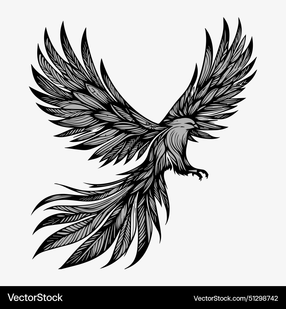 A flying eagle Royalty Free Vector Image - VectorStock