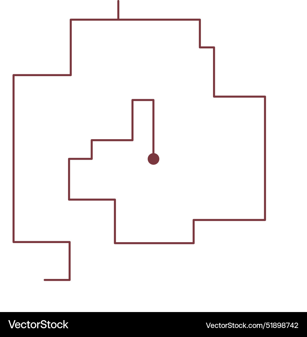 Cross shape maze game labyrinth puzzle Vector Image