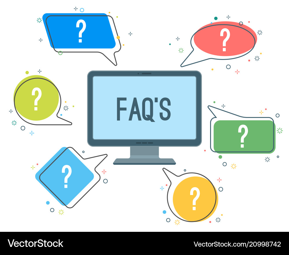 Faq service minimalistic icons with question marks Faq service minimalistic icons with question marks vector image