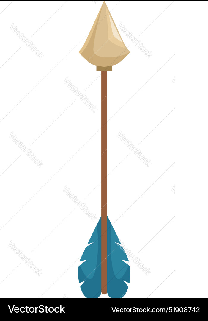Single primitive hunting arrow pointing upwards Single primitive hunting arrow pointing upwards vector image