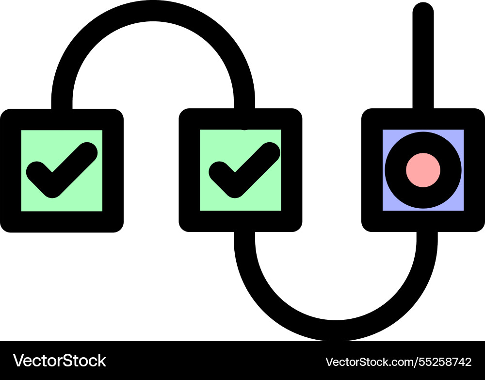 Workflow symbol -workflow and project management Workflow symbol -workflow and project management vector image