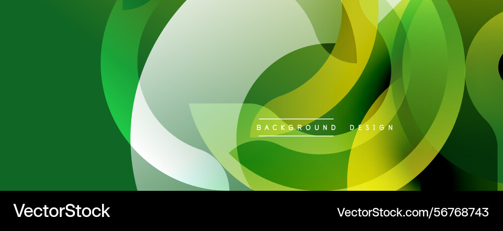 Abstract green design features overlapping shapes Abstract green design features overlapping shapes Vector Image