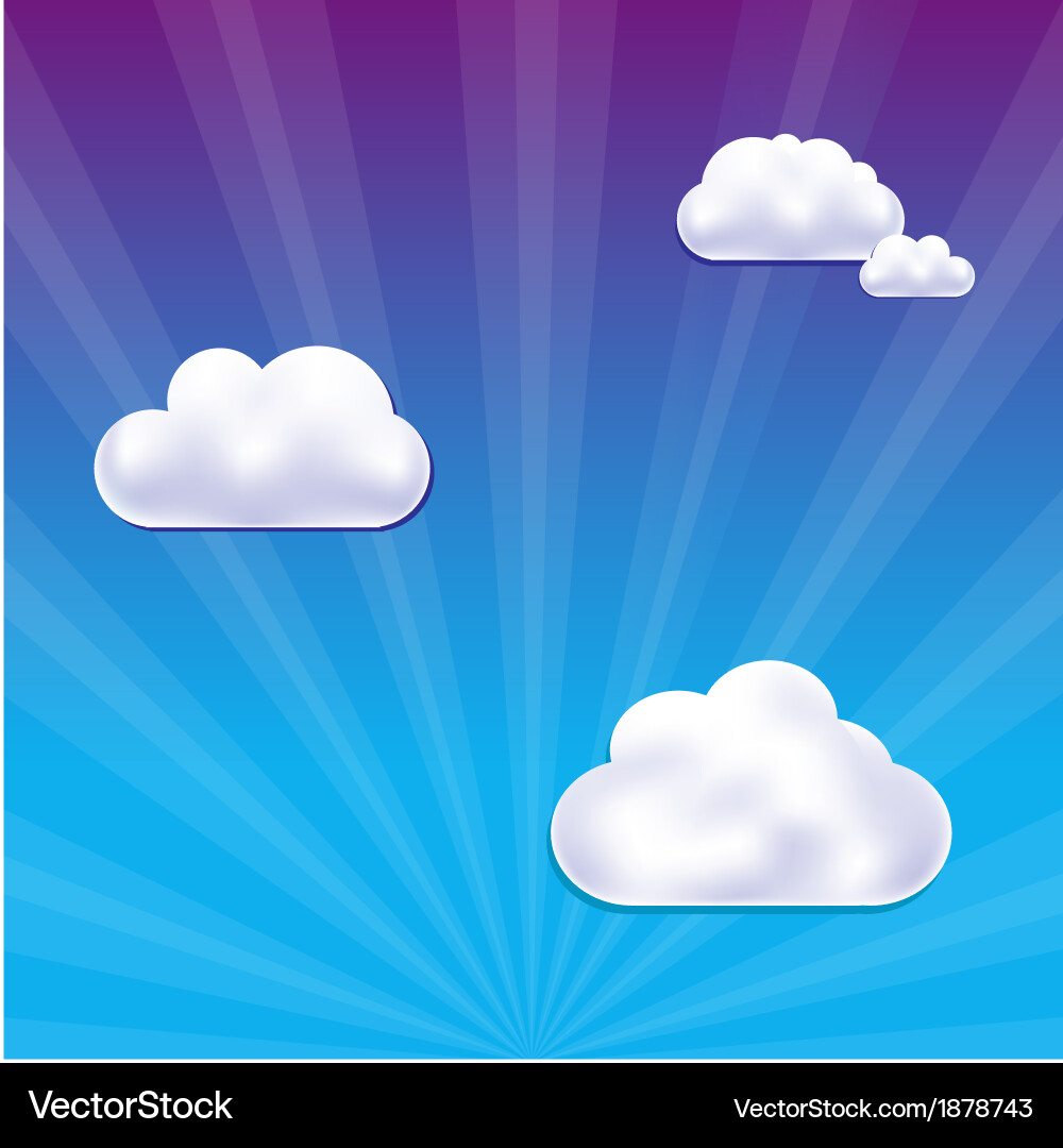 Cloud and sky vector image