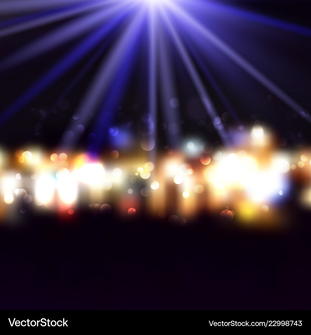 Decorative background with bokeh lights vector image