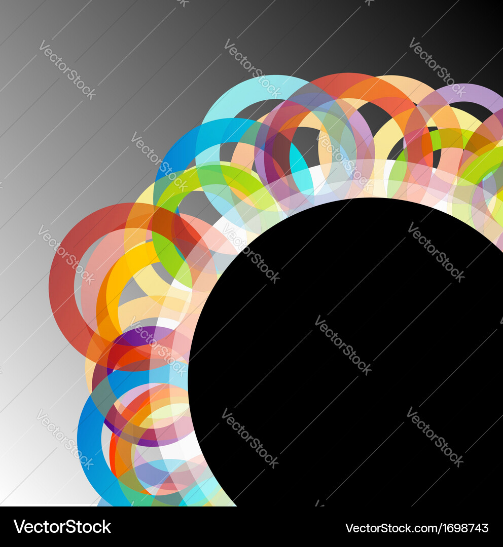 Design element with colorful rings Vector Image