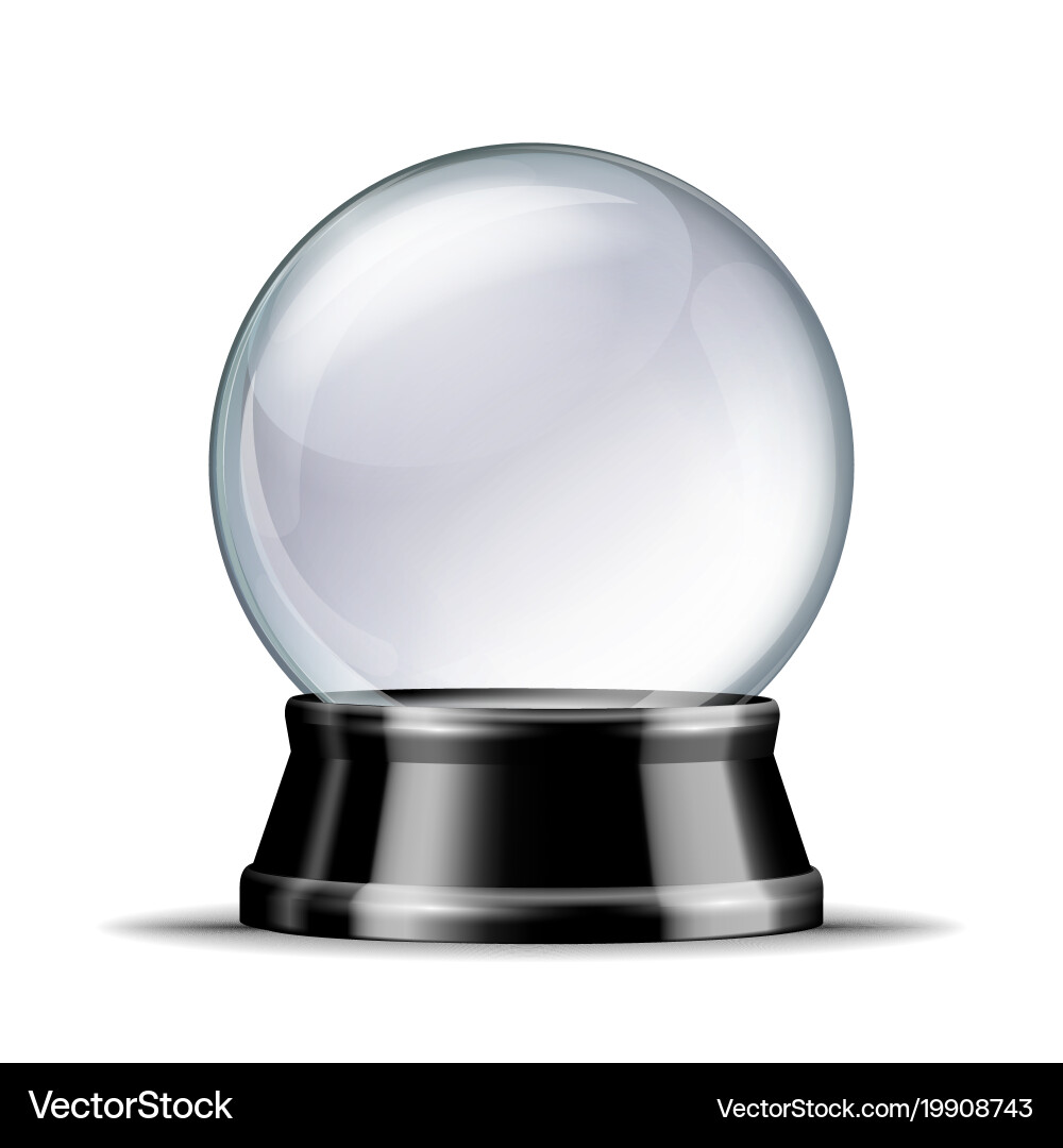 Empty snow globe Royalty Free Vector Image - VectorStock