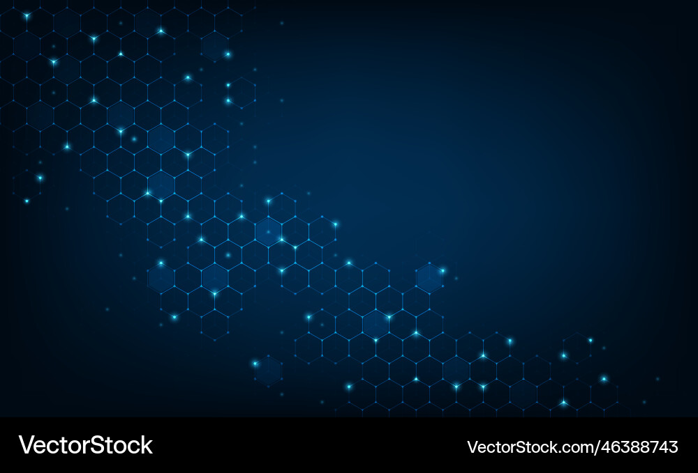 Hexagonal Network Background vector image