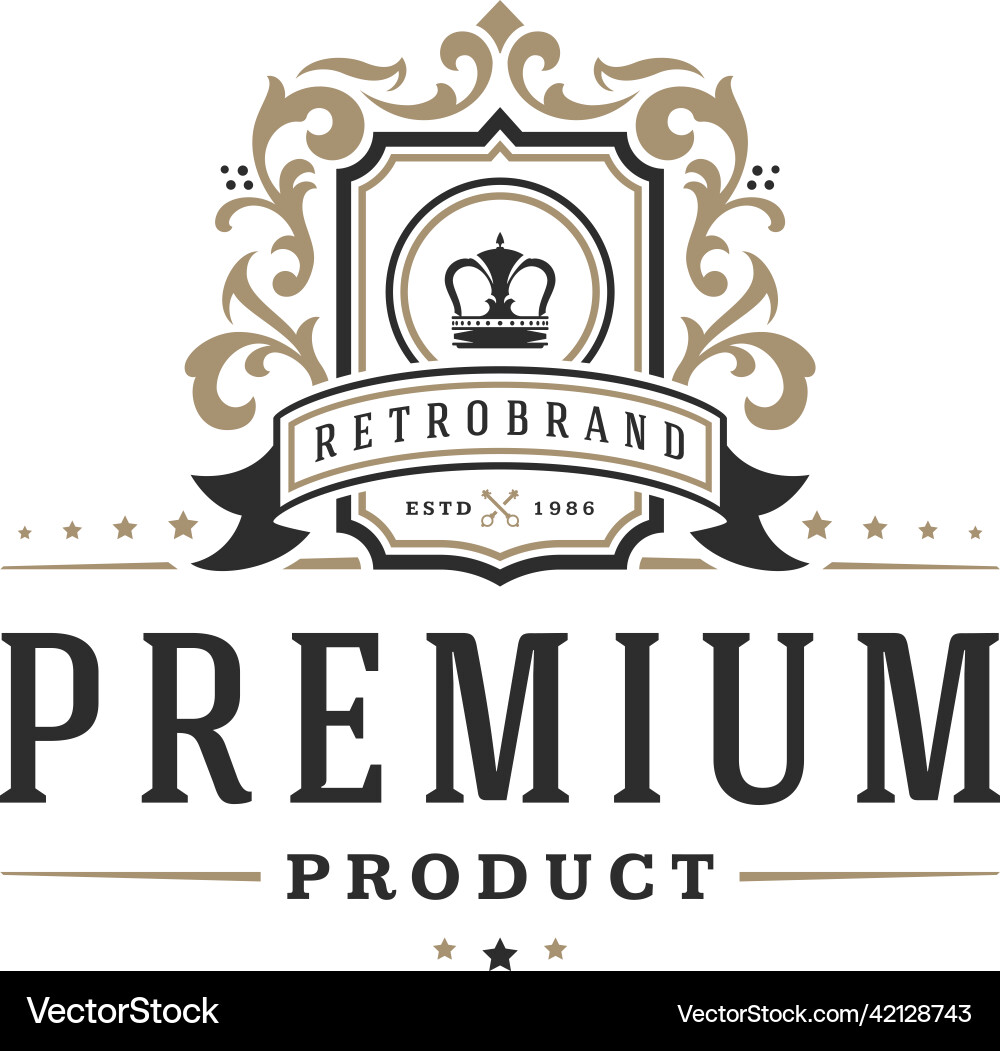 Luxury logo template object for logotype Luxury logo template object for logotype Vector Image