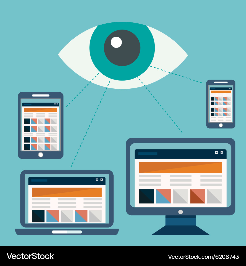 Process of creating interaction with site visitors vector image