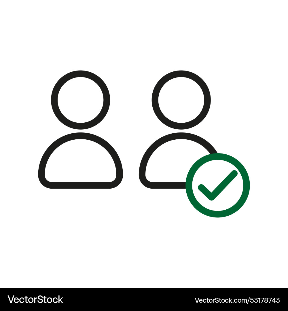 Profile with checkmark icon user account accepted Profile with checkmark icon user account accepted vector image