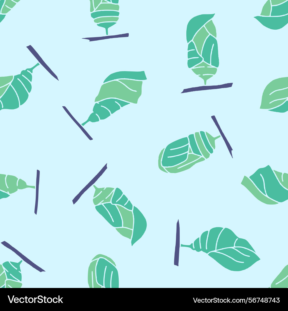 Pupa seamless pattern background for surface Vector Image